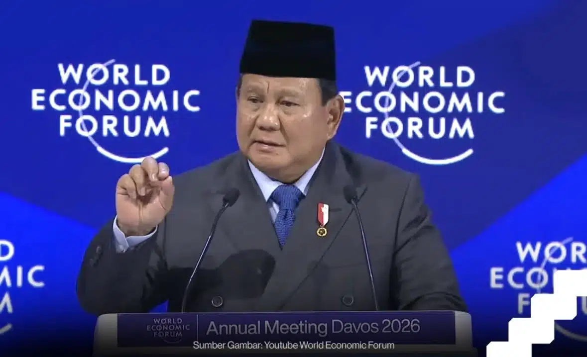 Presiden Prabowo Subianto menyampaikan pidato di World Economic Forum Davos 2026