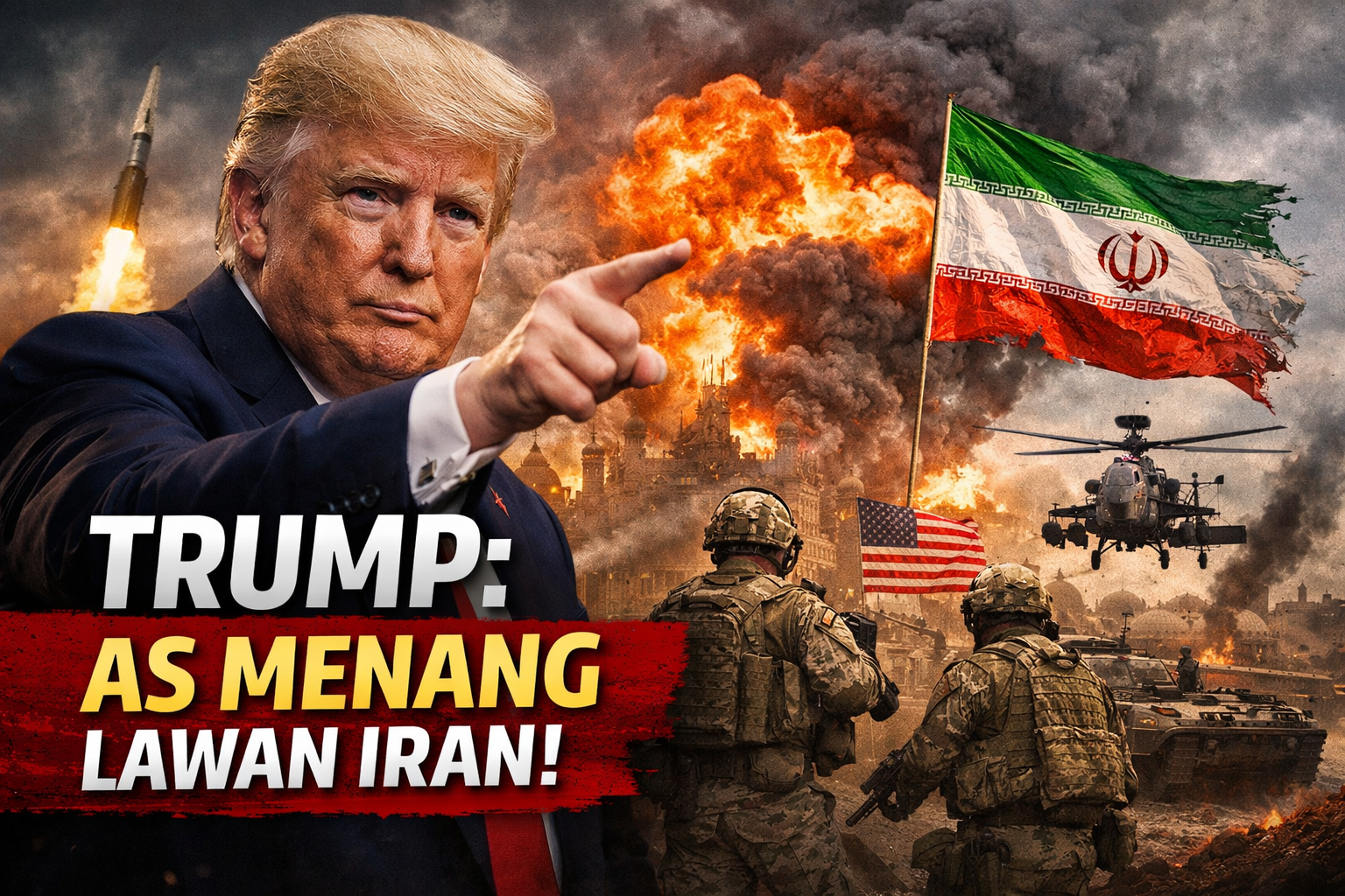 Trump Klaim AS Unggul dalam Konflik dengan Iran, Tolak Gencatan Senjata